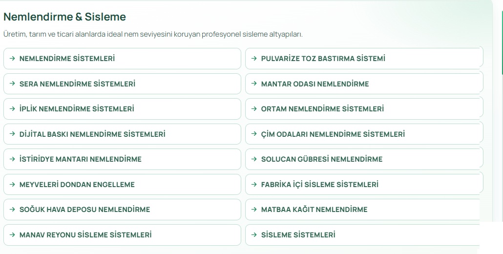 MEGAMİST profesyonel uygulama görseli: Nemlendirme Galeri MEGAMİST profesyonel uygulama görseli: Nemlendirme Galeri