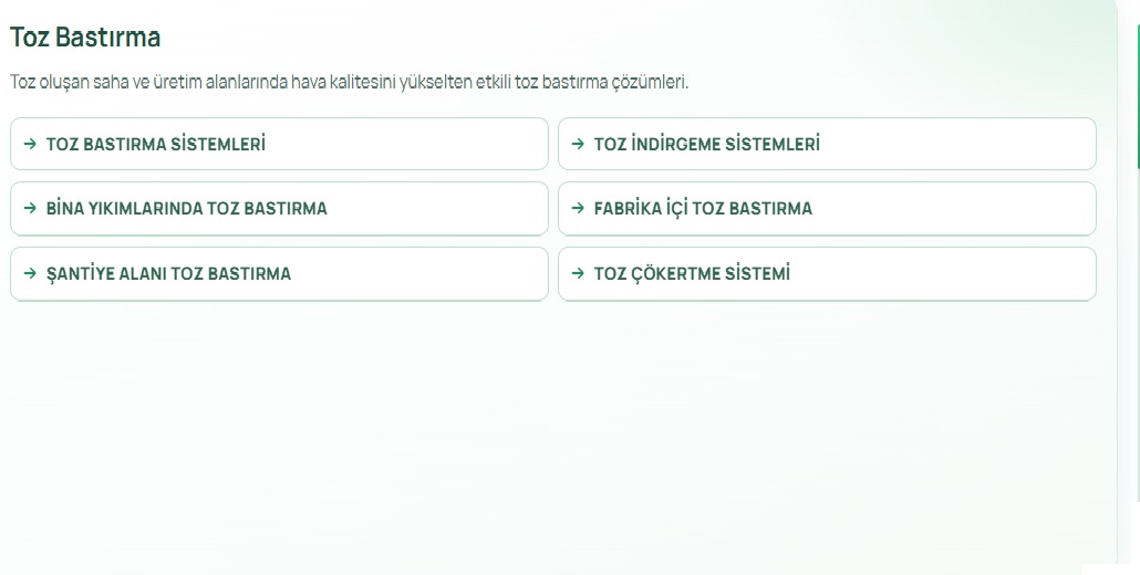 MEGAMİST profesyonel uygulama görseli: Toz Bastirma Galeri MEGAMİST profesyonel uygulama görseli: Toz Bastirma Galeri
