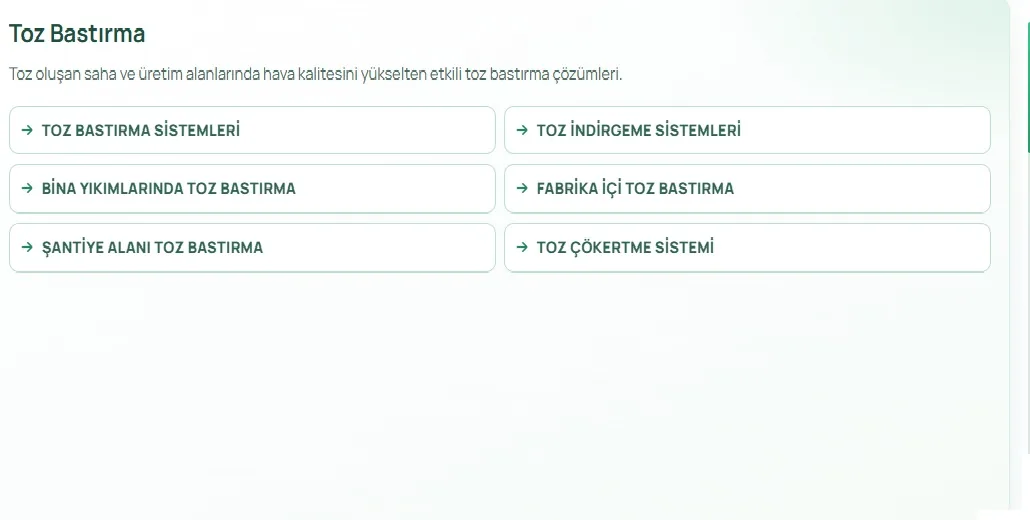 MEGAMİST profesyonel uygulama görseli: Toz Bastirma Galeri MEGAMİST profesyonel uygulama görseli: Toz Bastirma Galeri